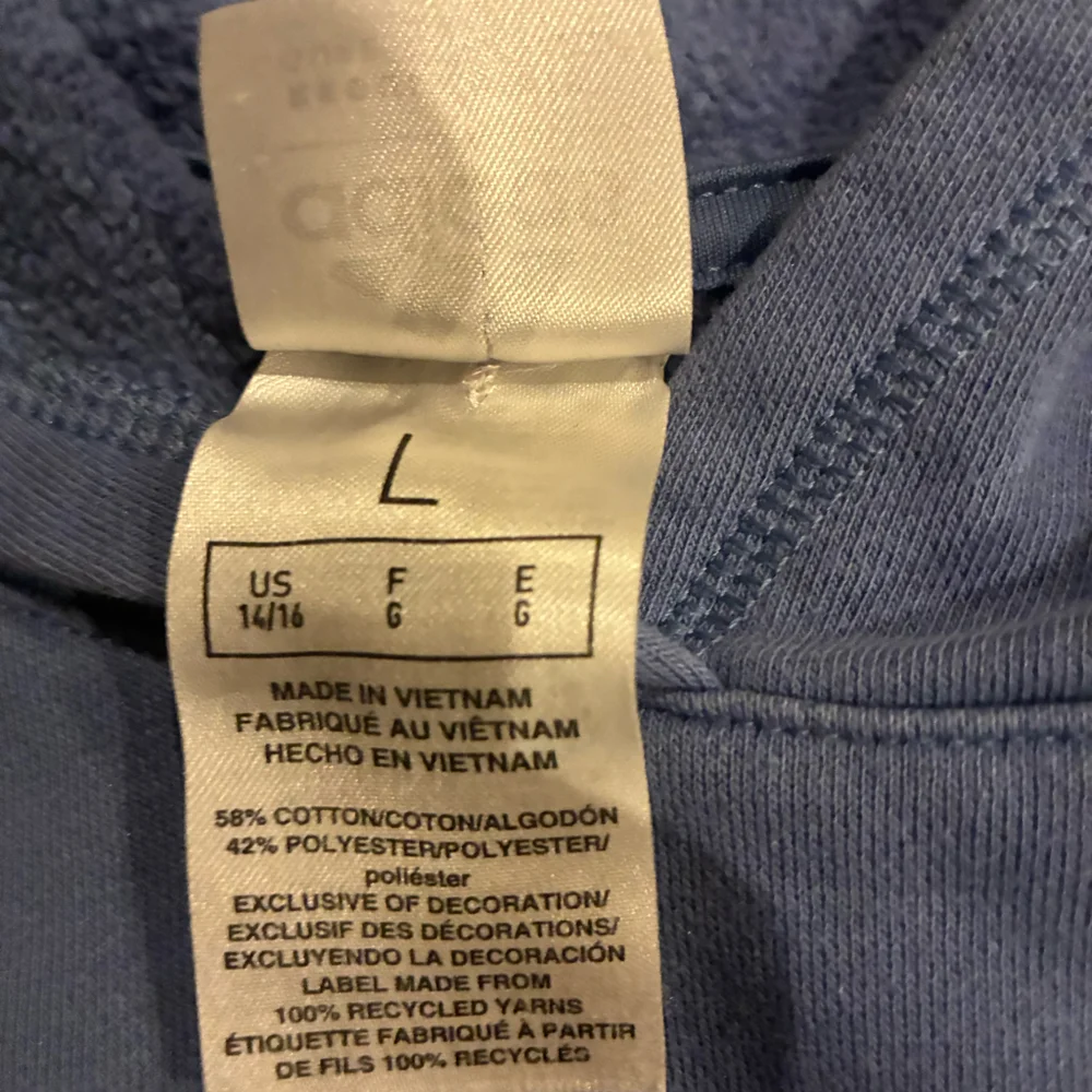 Adidas Boys Blue & Gray Long‎ Sleeves Side Stripe Fleece Hoodie Size Large